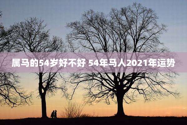 属马的54岁好不好 54年马人2021年运势