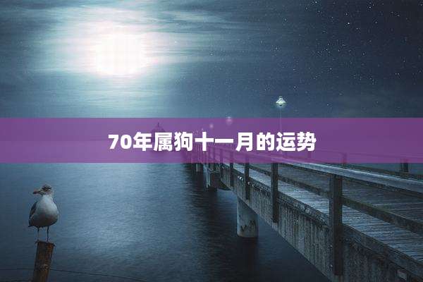 70年属狗十一月的运势