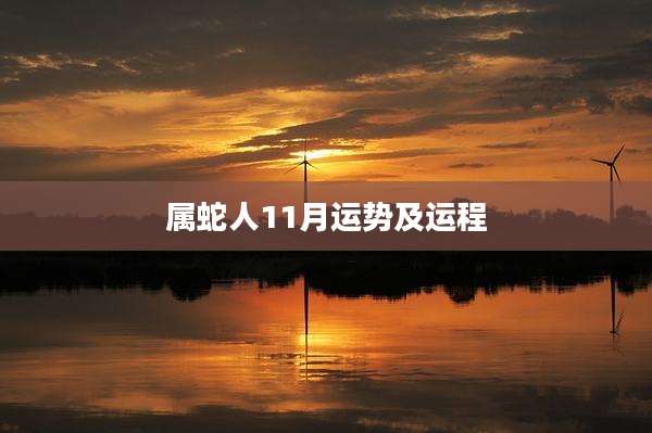 属蛇人11月运势及运程