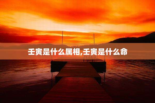 壬寅是什么属相,壬寅是什么命