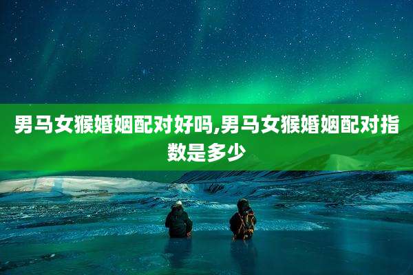 男马女猴婚姻配对好吗,男马女猴婚姻配对指数是多少