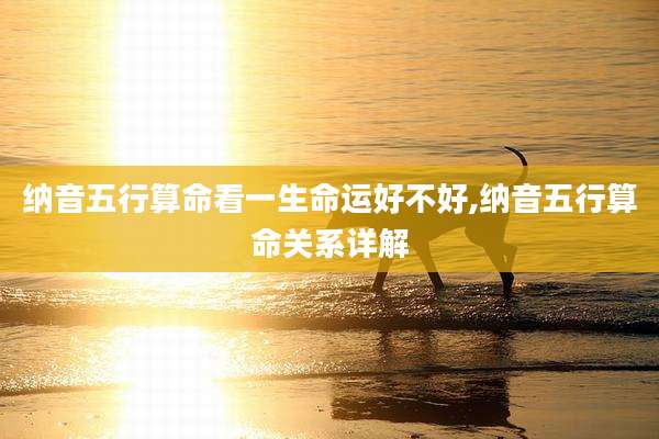 纳音五行算命看一生命运好不好,纳音五行算命关系详解