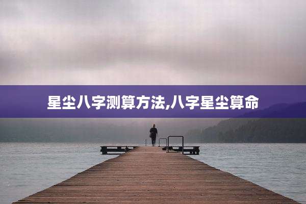星尘八字测算方法,八字星尘算命