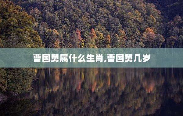 曹国舅属什么生肖,曹国舅几岁
