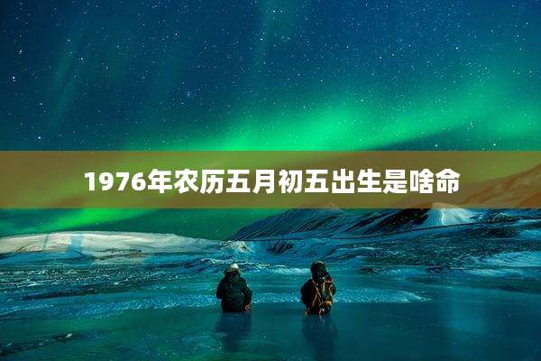 1976年农历五月初五出生是啥命