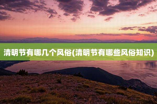 清明节有哪几个风俗(清明节有哪些风俗知识)