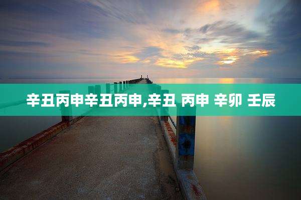 辛丑丙申辛丑丙申,辛丑 丙申 辛卯 壬辰