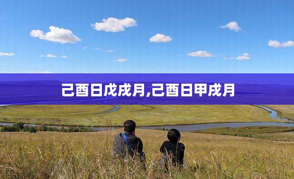 己酉日戊戌月,己酉日甲戌月