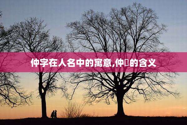 仲字在人名中的寓意,仲燚的含义