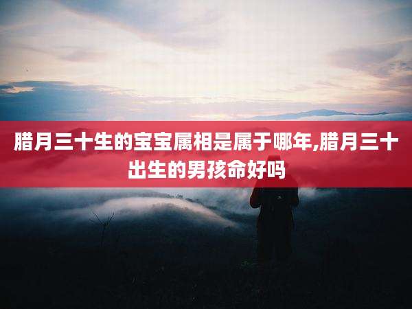 腊月三十生的宝宝属相是属于哪年,腊月三十出生的男孩命好吗