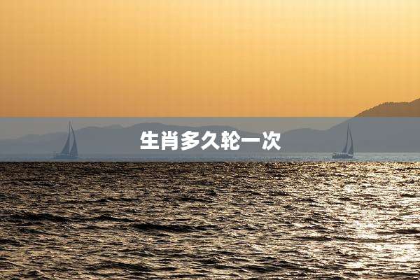 生肖多久轮一次
