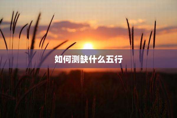 如何测缺什么五行
