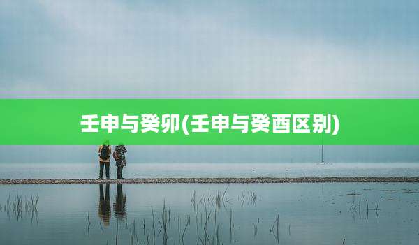 壬申与癸卯(壬申与癸酉区别)