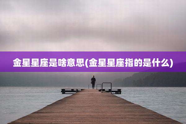 金星星座是啥意思(金星星座指的是什么)