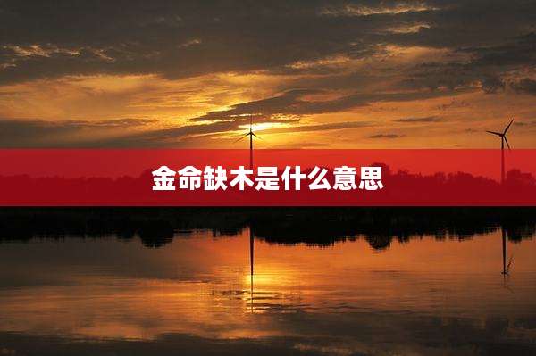 金命缺木是什么意思