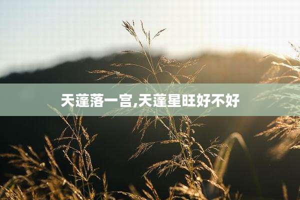 天蓬落一宫,天蓬星旺好不好