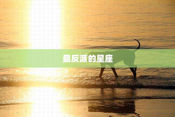 最反派的星座