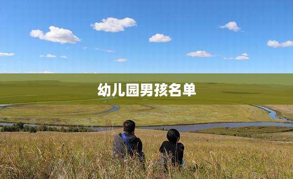 幼儿园男孩名单