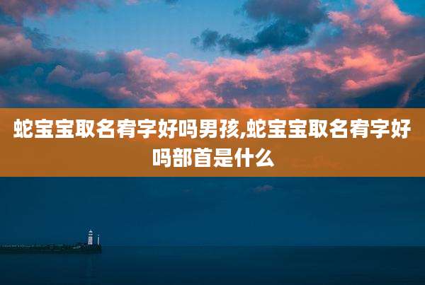 蛇宝宝取名宥字好吗男孩,蛇宝宝取名宥字好吗部首是什么