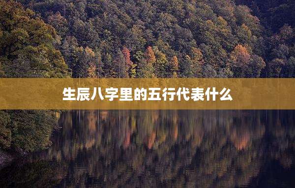 生辰八字里的五行代表什么