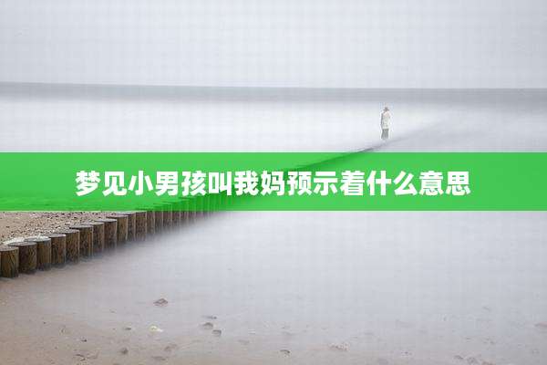梦见小男孩叫我妈预示着什么意思