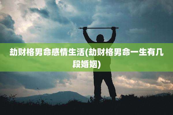 劫财格男命感情生活(劫财格男命一生有几段婚姻)