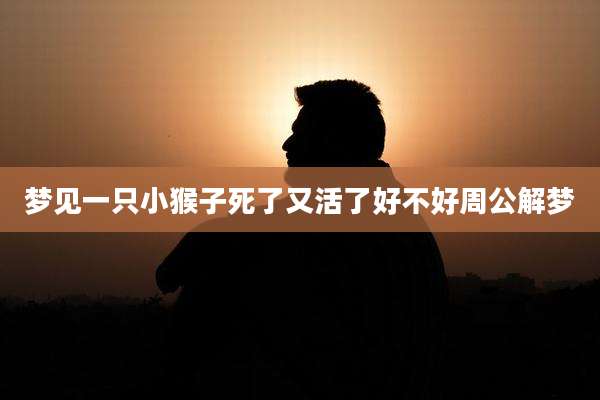 梦见一只小猴子死了又活了好不好周公解梦