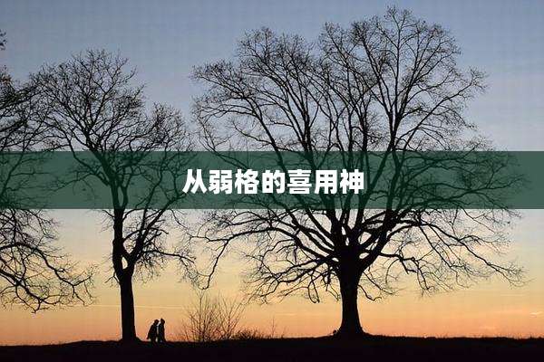 从弱格的喜用神