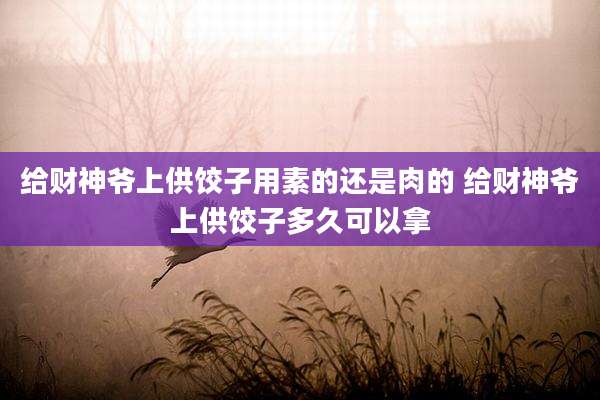 给财神爷上供饺子用素的还是肉的 给财神爷上供饺子多久可以拿