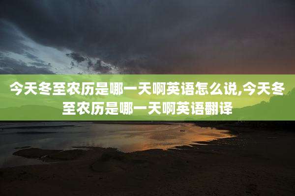 今天冬至农历是哪一天啊英语怎么说,今天冬至农历是哪一天啊英语翻译