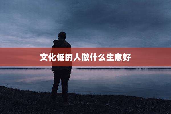 文化低的人做什么生意好