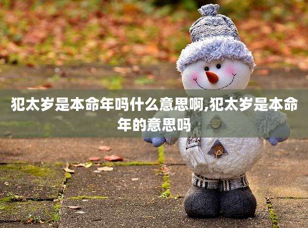 犯太岁是本命年吗什么意思啊,犯太岁是本命年的意思吗