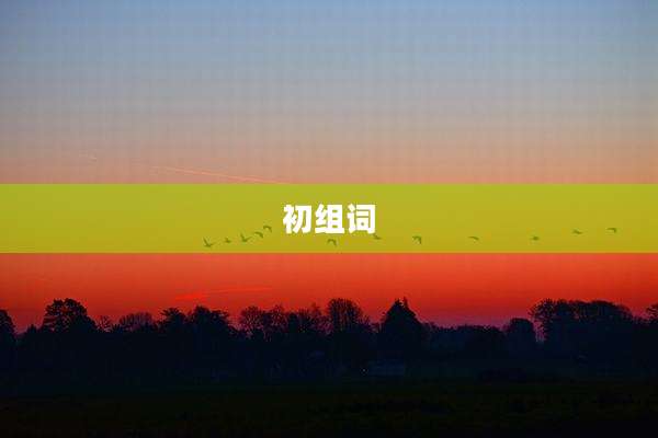 初组词