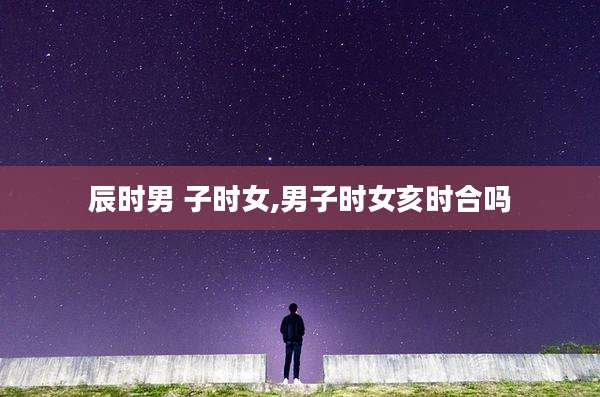 辰时男 子时女,男子时女亥时合吗