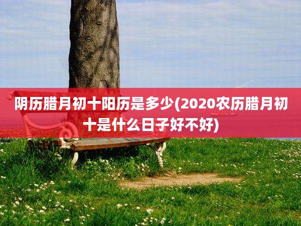 阴历腊月初十阳历是多少(2020农历腊月初十是什么日子好不好)