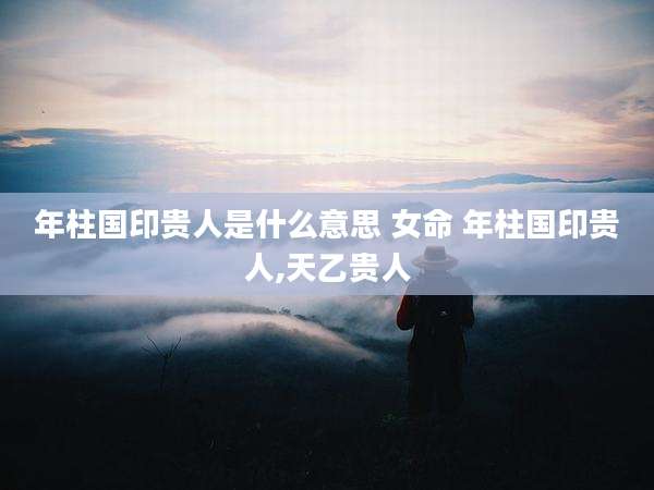 年柱国印贵人是什么意思 女命 年柱国印贵人,天乙贵人