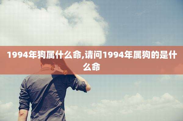 1994年狗属什么命,请问1994年属狗的是什么命