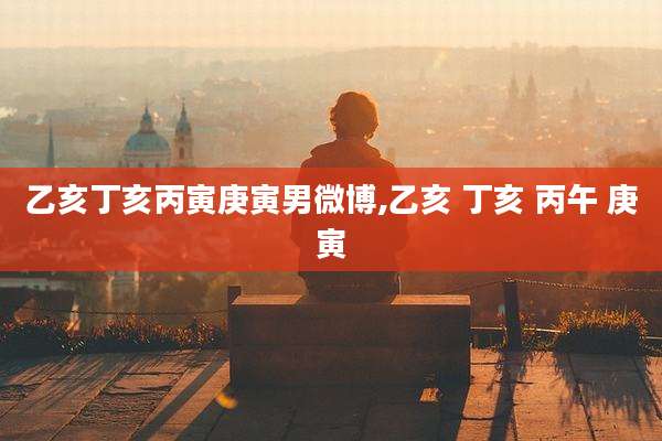 乙亥丁亥丙寅庚寅男微博,乙亥 丁亥 丙午 庚寅