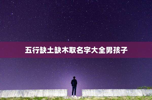 五行缺土缺木取名字大全男孩子