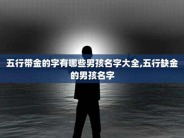 五行带金的字有哪些男孩名字大全,五行缺金的男孩名字