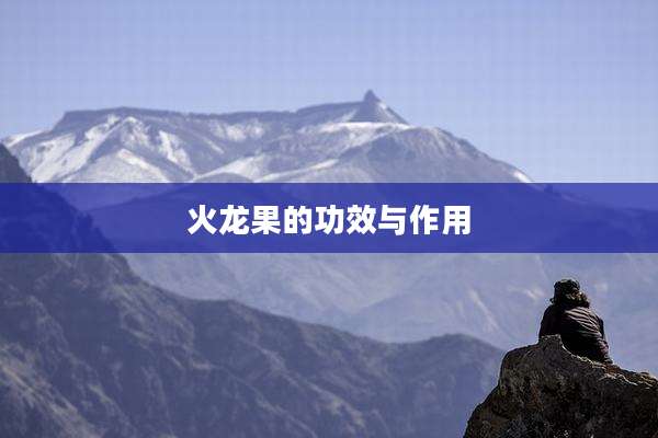 火龙果的功效与作用