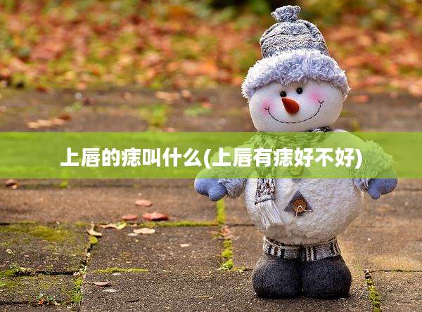 上唇的痣叫什么(上唇有痣好不好)