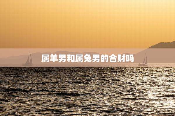 属羊男和属兔男的合财吗