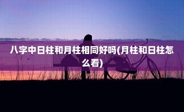 八字中日柱和月柱相同好吗(月柱和日柱怎么看)
