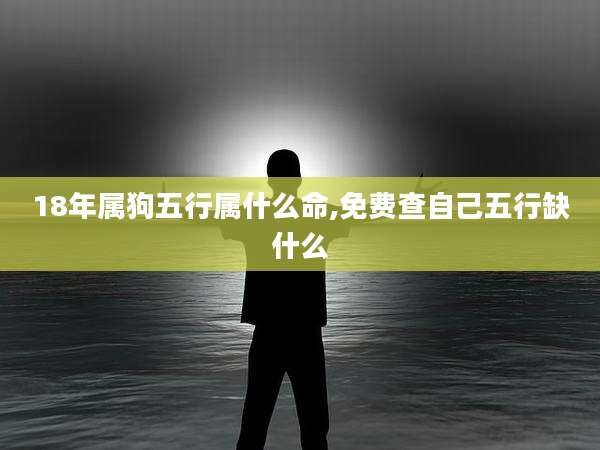 18年属狗五行属什么命,免费查自己五行缺什么