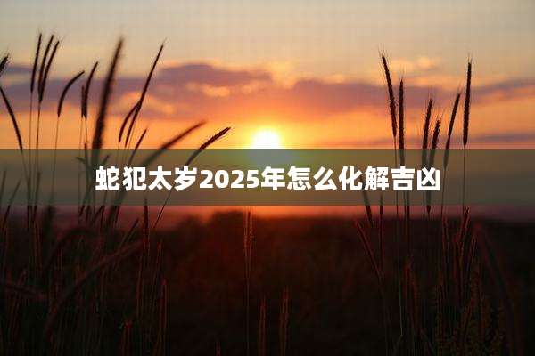 蛇犯太岁2025年怎么化解吉凶
