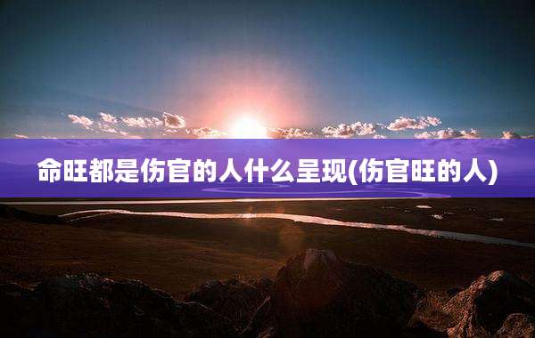 命旺都是伤官的人什么呈现(伤官旺的人)