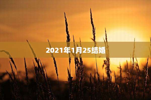 2021年1月25结婚