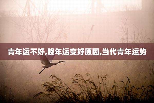 青年运不好,晚年运变好原因,当代青年运势