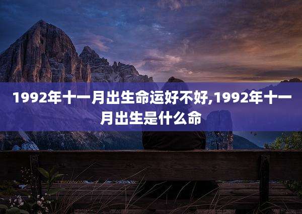 1992年十一月出生命运好不好,1992年十一月出生是什么命